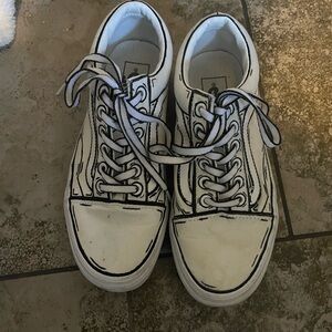 Hand painted comic vans
